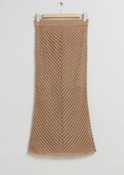 Best Sale Haeklet Midi Nederdel Kvinder Nederdele