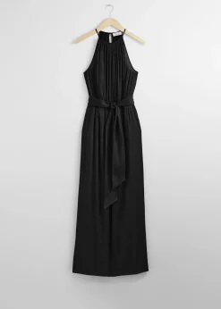 Flash Sale Halterneck Jumpsuit Med Baelte Kvinder Jumpsuits