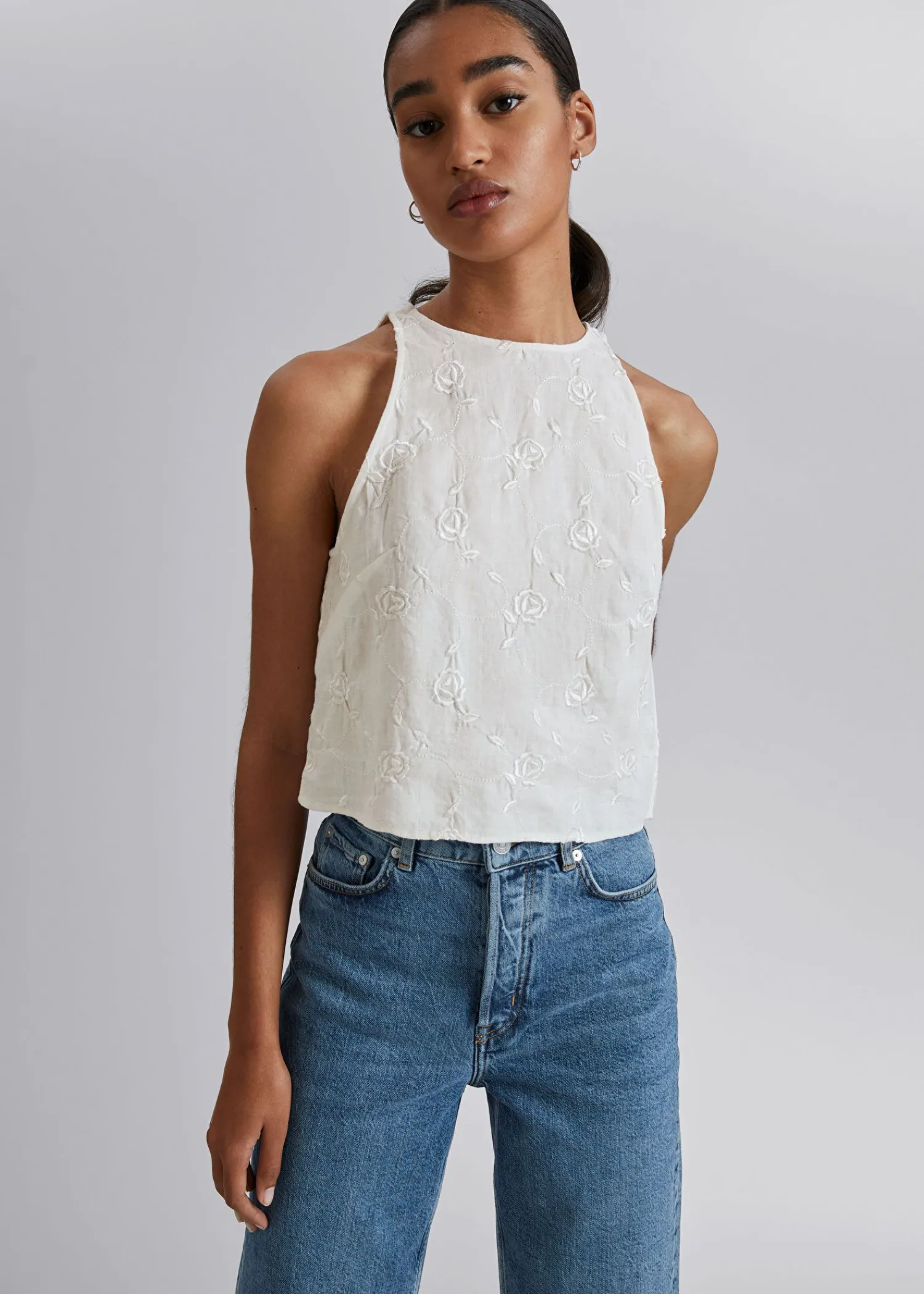 Cheap Hor Rund Hals Cropped Top Kvinder Toppe