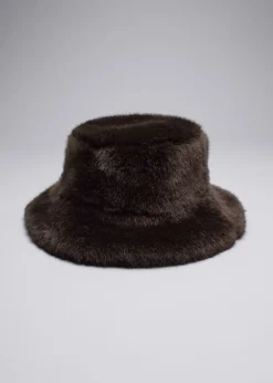 Flash Sale Imiteret Pels Bottehat Kvinder Hovedbeklædning