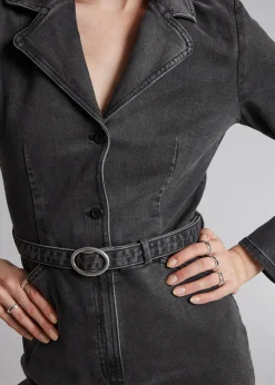 Shop Jumpsuit Med Baelte Kvinder Denim