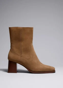 Flash Sale Klassiske AnkelStøvler I Laeder Kvinder Støvler