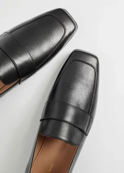 Online Klassiske Slim Laeder Loafers Kvinder Loafers