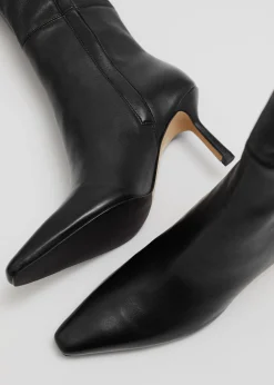 Online Knaehoje LaedersokkeStøvler Kvinder Støvler