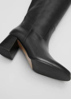 Online KnaeStøvler I Laeder Kvinder Støvler