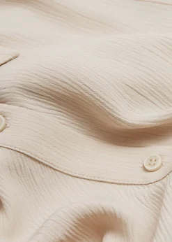 Fashion Knot Detail Skjortekjole Kvinder Kjoler