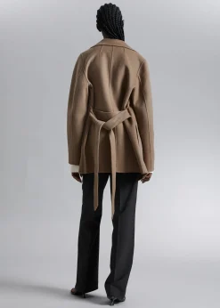 Clearance Kort Frakke Med Baelte Kvinder Frakker & Jakker