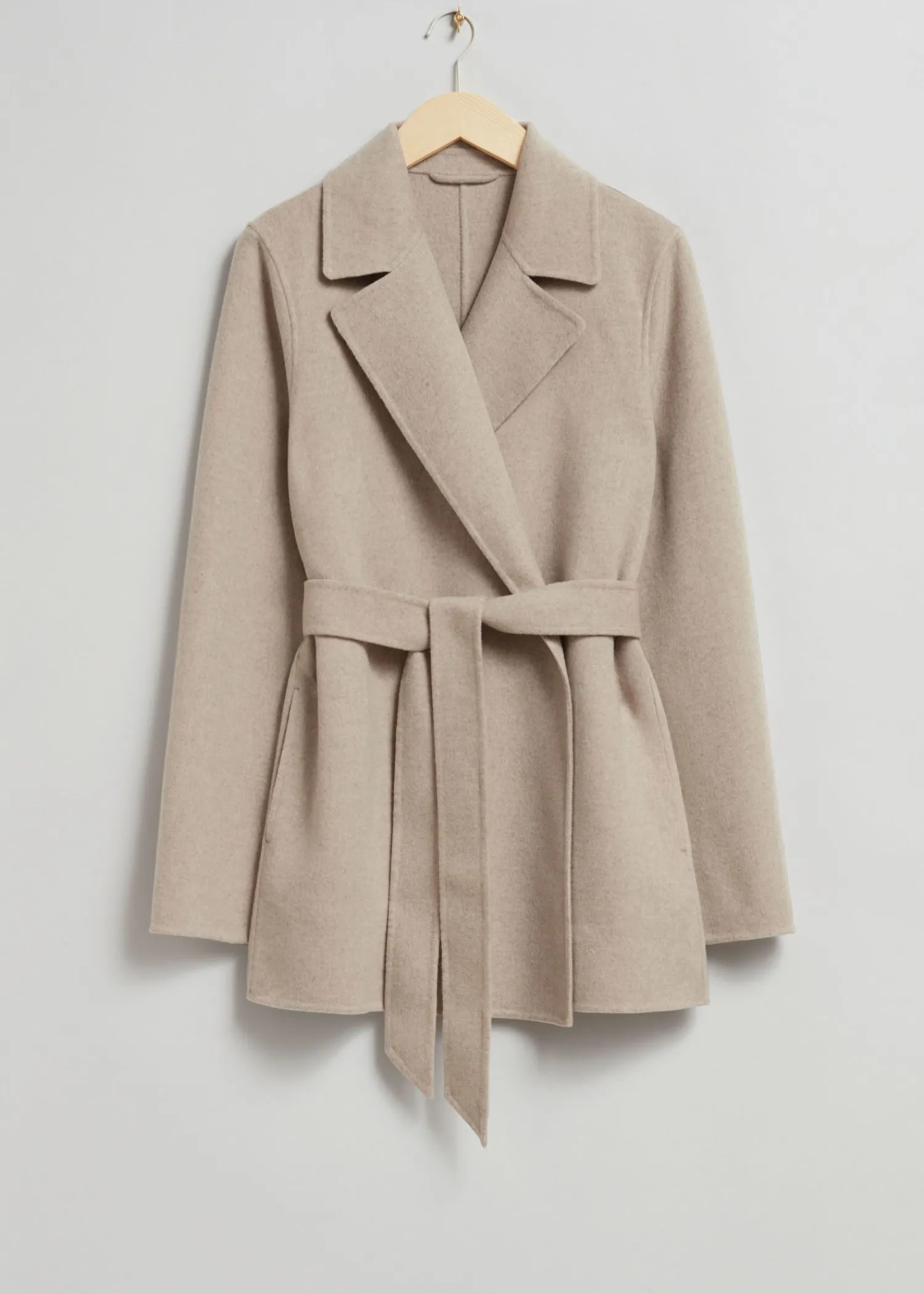 Best Kort Frakke Med Baelte Kvinder Denim