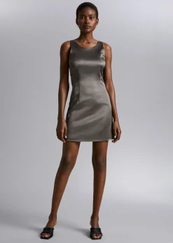 New Kort Satin Kjole Kvinder Kjoler