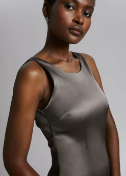 New Kort Satin Kjole Kvinder Kjoler