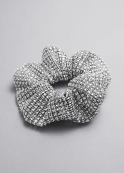Hot Krystal Udsmykket Scrunchie Kvinder Hårtilbehør