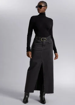 Best Langaermet Ulden Rullekrave Top Kvinder Strik