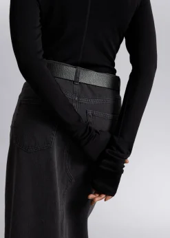 Best Langaermet Ulden Rullekrave Top Kvinder Strik