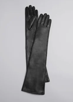 Store Lange Laederhandsker Kvinder Handsker