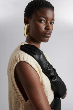 Store Lange Laederhandsker Kvinder Handsker