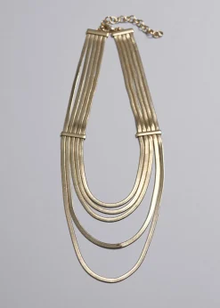 Clearance Layered Snake-Chain Halskaede Kvinder Halskaeder