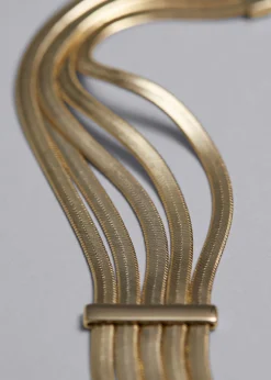 Clearance Layered Snake-Chain Halskaede Kvinder Halskaeder