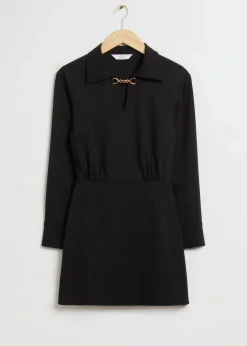 Sale Lige Guldspaende Minikjole Kvinder Kjoler