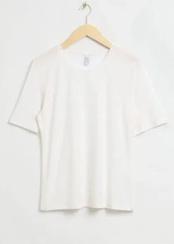 Shop Loose-Fit T-Shirt Med Rund Hals Kvinder Toppe