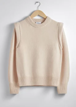 Cheap Merino Jumper Med Forlaenget Skulder Kvinder Strik