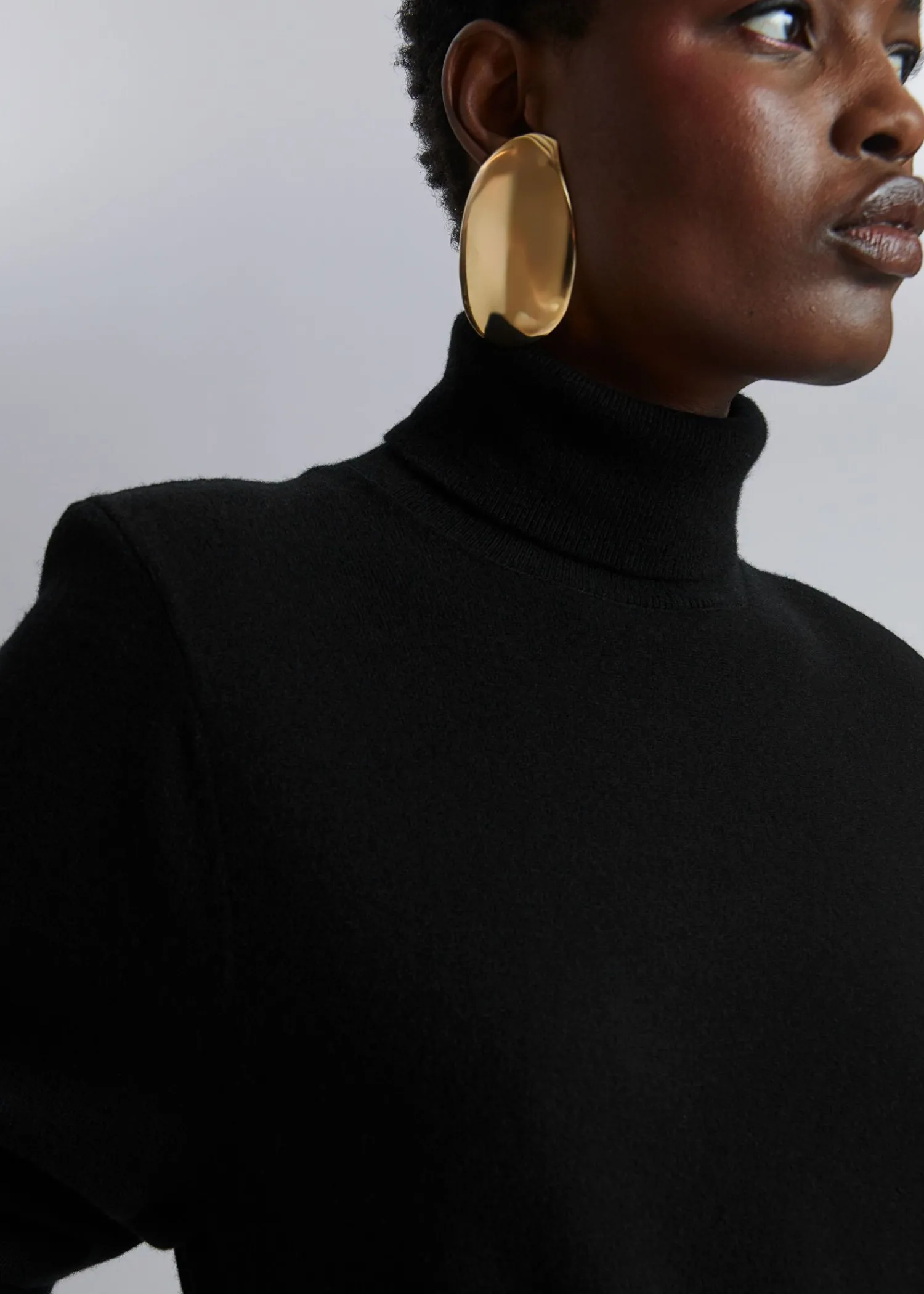 Clearance Merino Rullekrave Striktroje Kvinder Strik