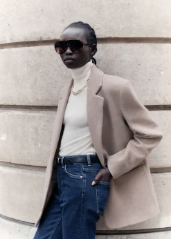 Outlet Merino Rullekravetroje Kvinder Toppe