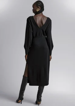 Discount Merino Strik Midikjole Kvinder Kjoler