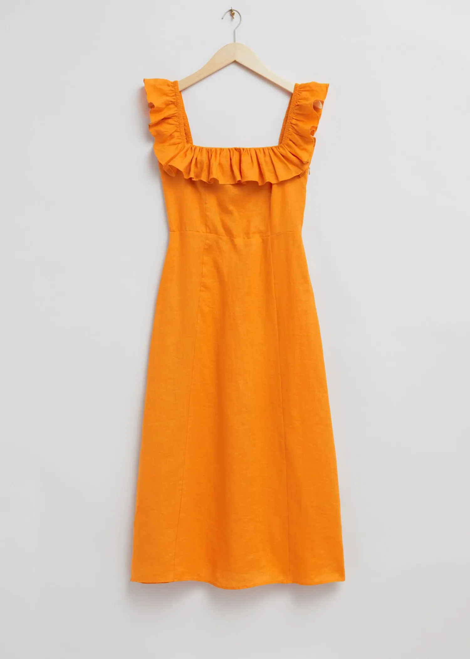 Online Midi-Kjole I Hor Med Flaesehals Kvinder Kjoler