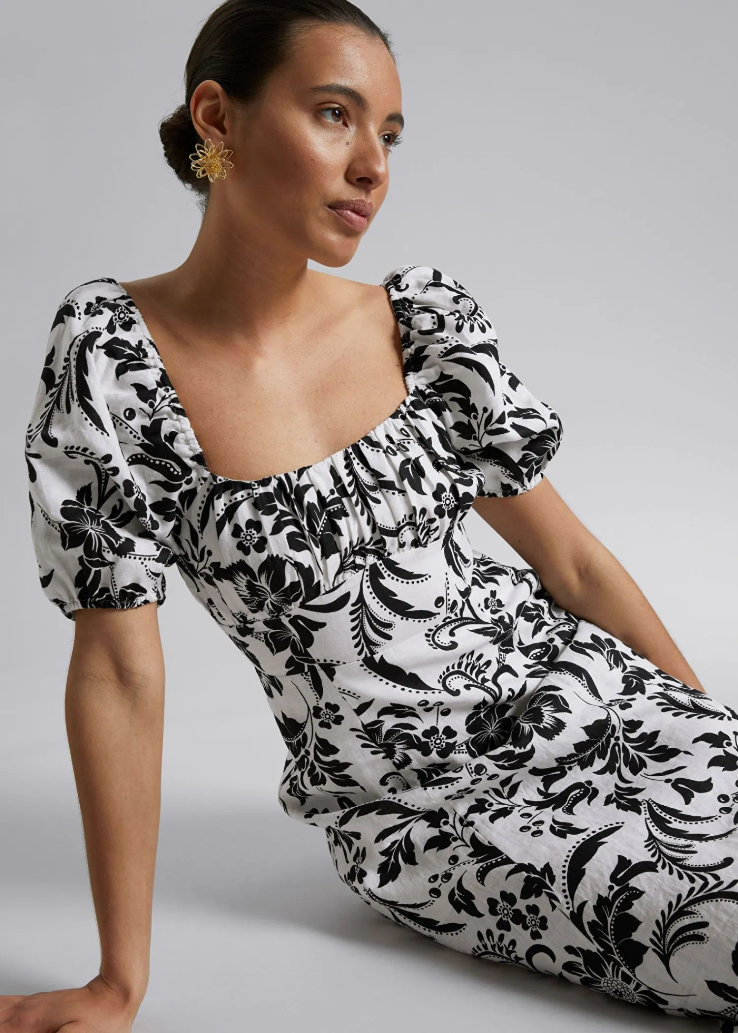 Shop Midikjole I Pufaermet Hor Kvinder Kjoler