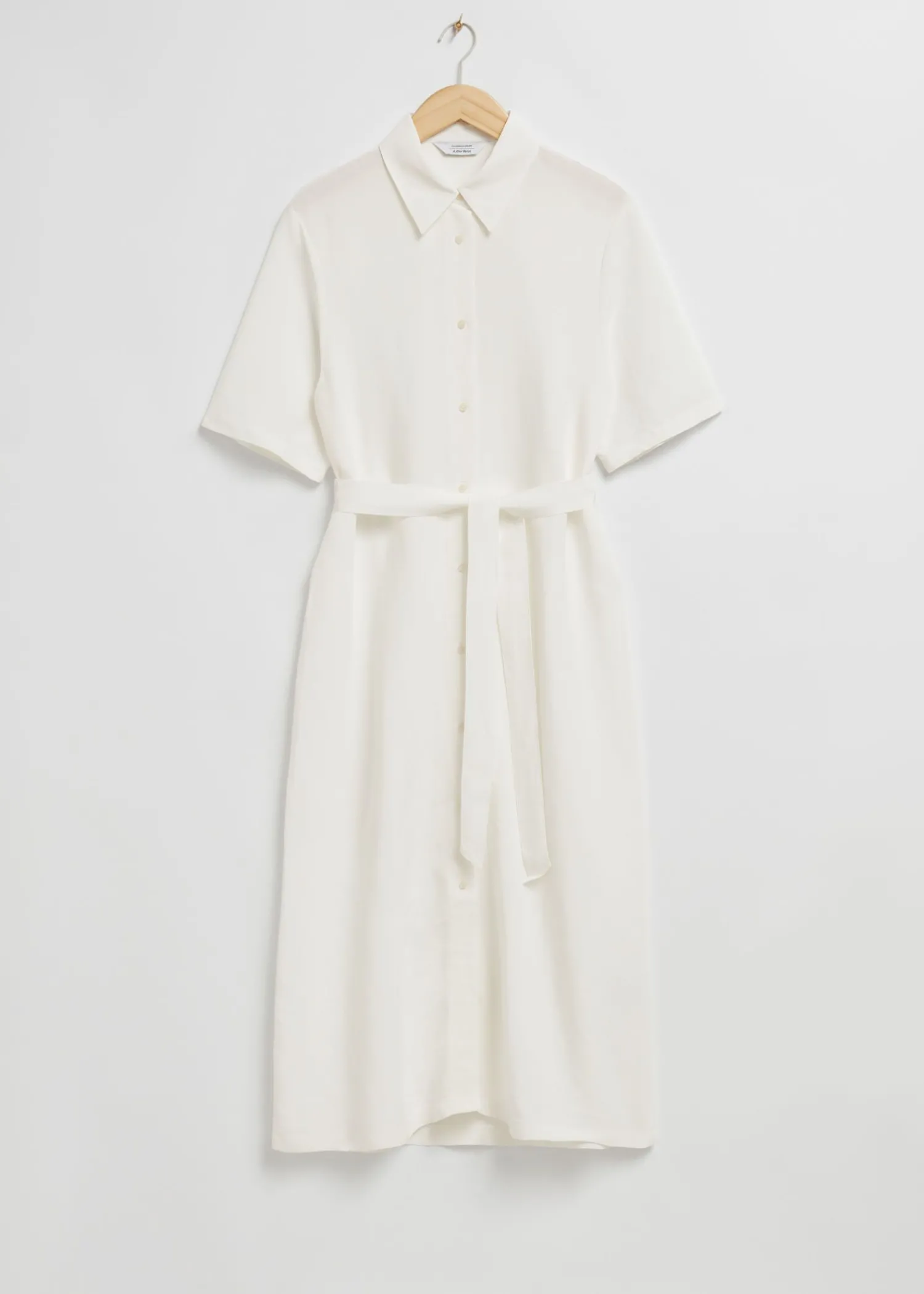 Clearance Midi-Kjole Med Baelteskjorte Kvinder Kjoler