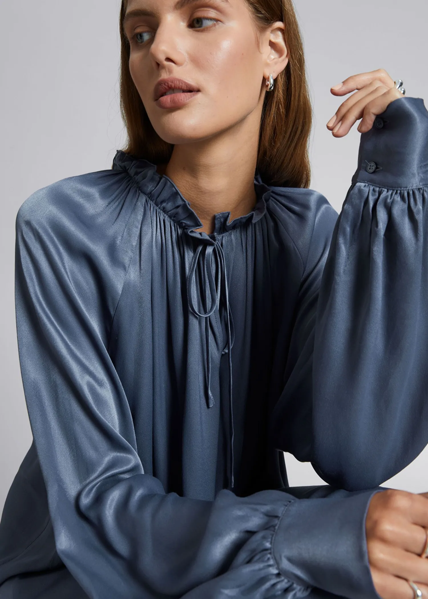 Store Midikjole Med Bindeband Kvinder Kjoler