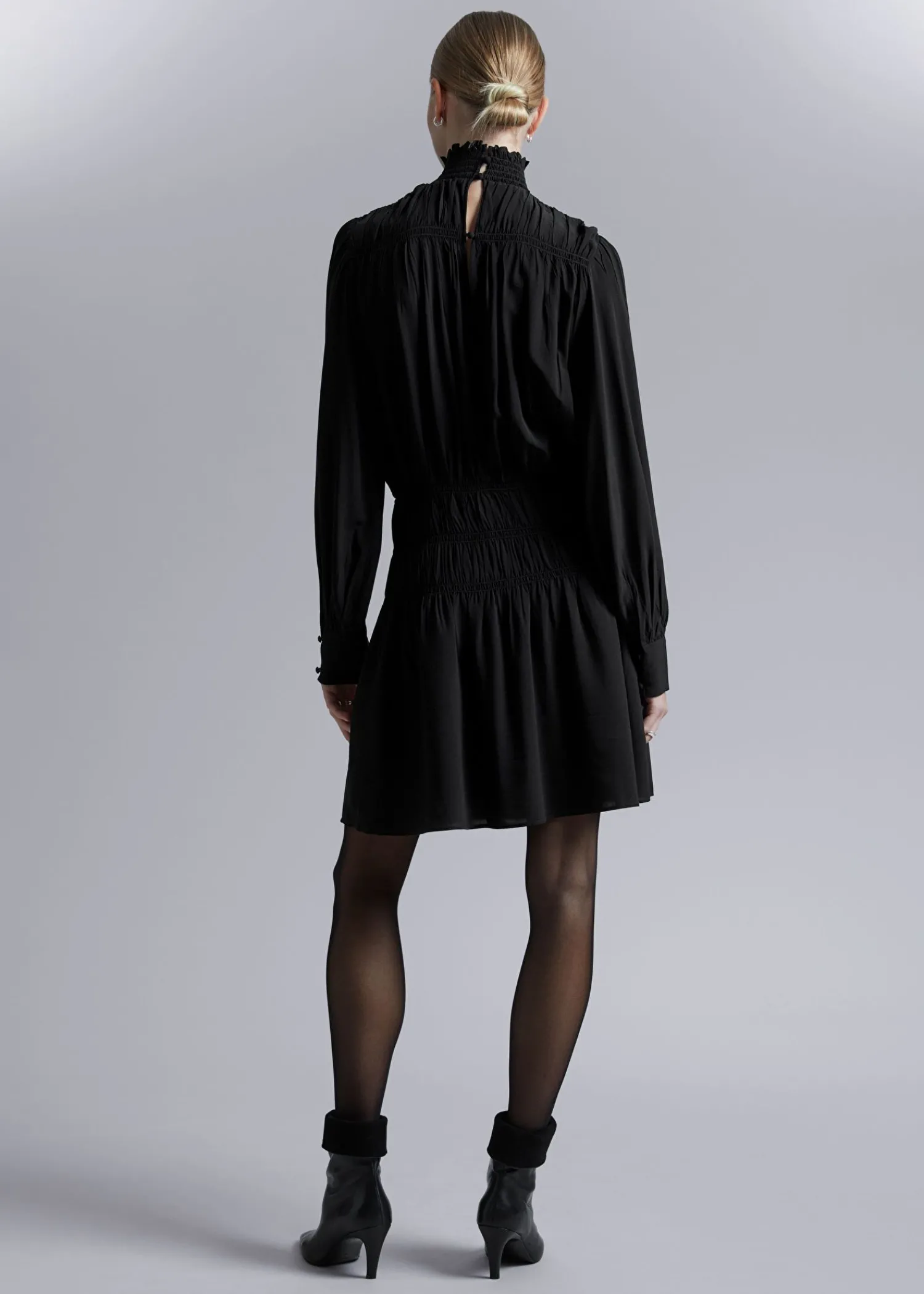 Fashion Minikjole Med Smockhals Kvinder Kjoler