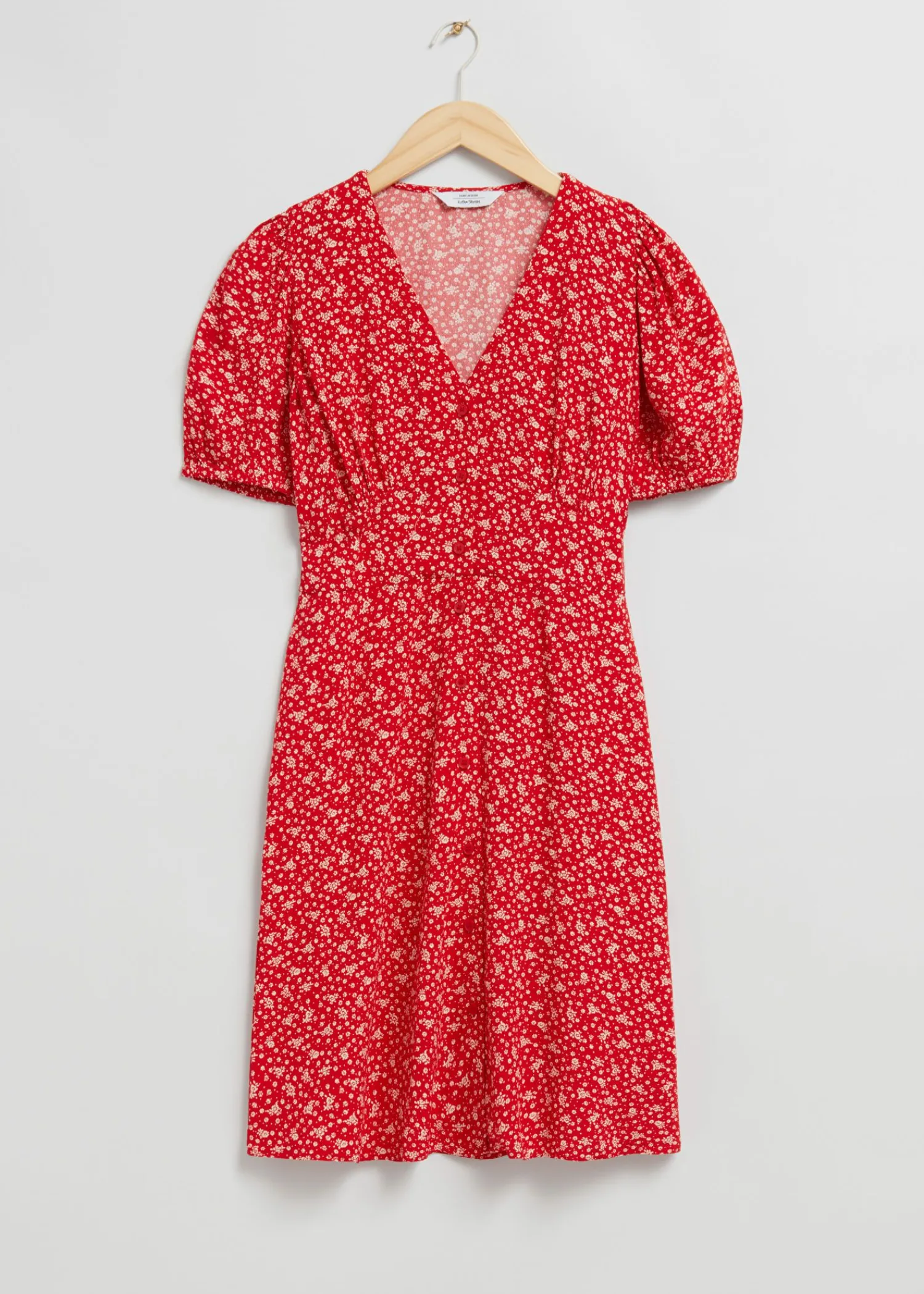 Store Minikjole Med Tryk Med Knapper Kvinder Kjoler