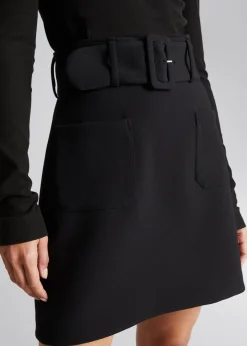 New Mini-Nederdel Med Baelte Kvinder Nederdele