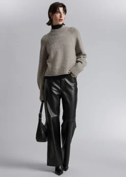 Shop Mock Neck Uld Jumper Kvinder Strik