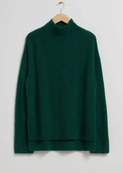 Clearance Mock-Neck Striktroje Kvinder Strik