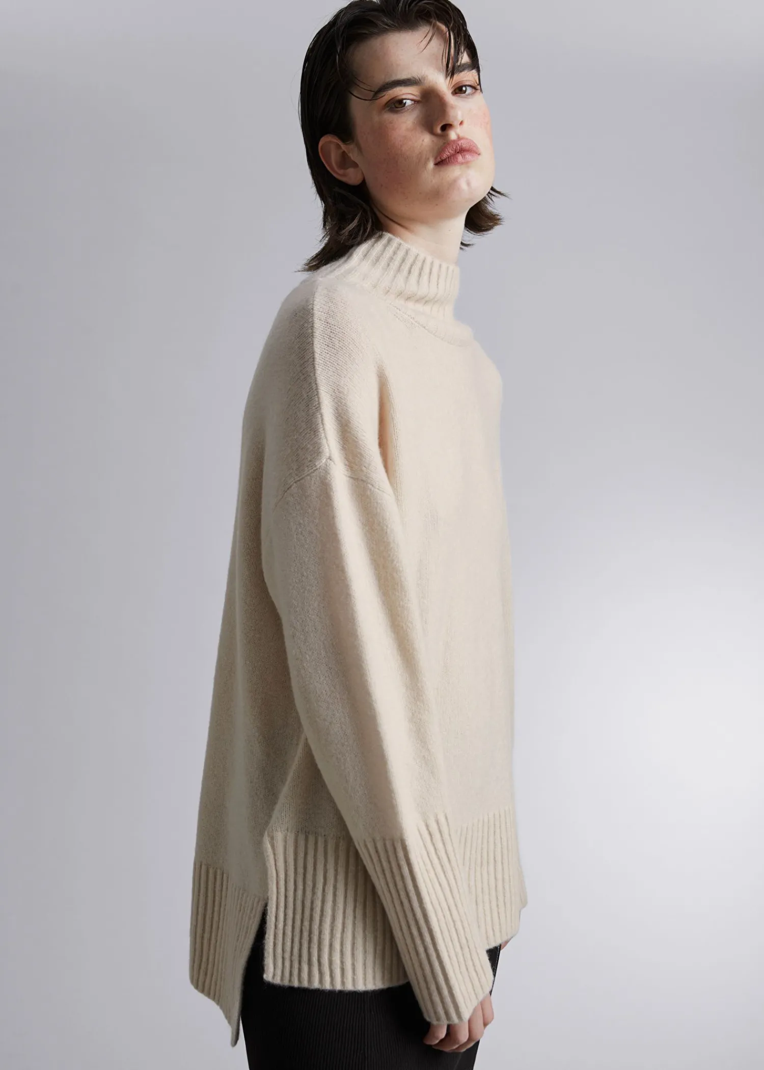 Shop Mock-Neck Striktroje Kvinder Strik