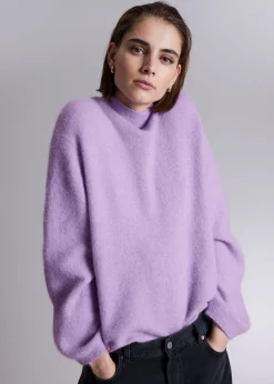 Cheap Mock-Neck Striktroje Kvinder Strik