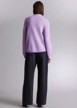 Cheap Mock-Neck Striktroje Kvinder Strik