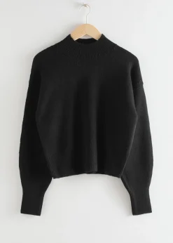 New Mock-Neck Sweater Kvinder Strik