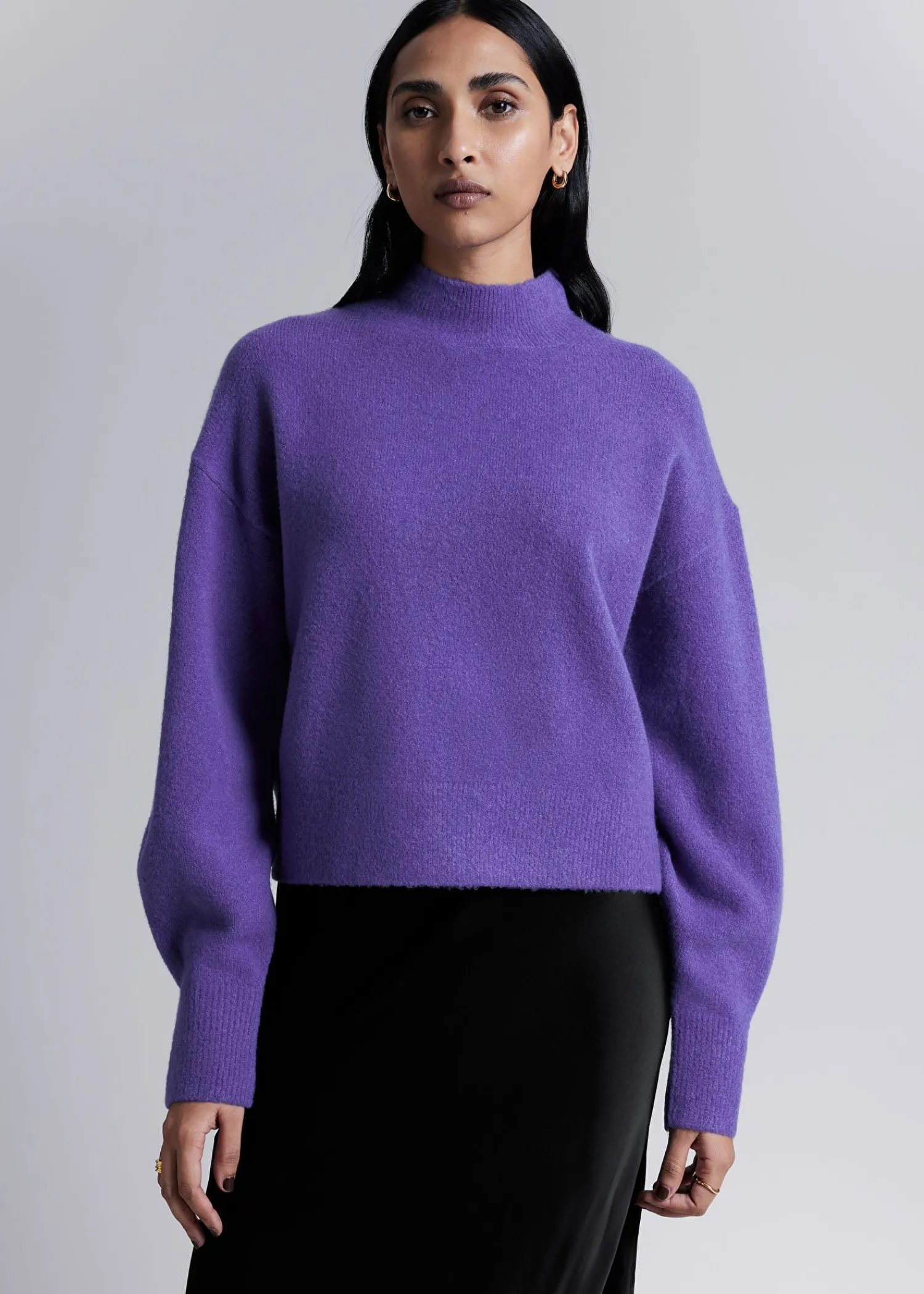 New Mock-Neck Sweater Kvinder Strik