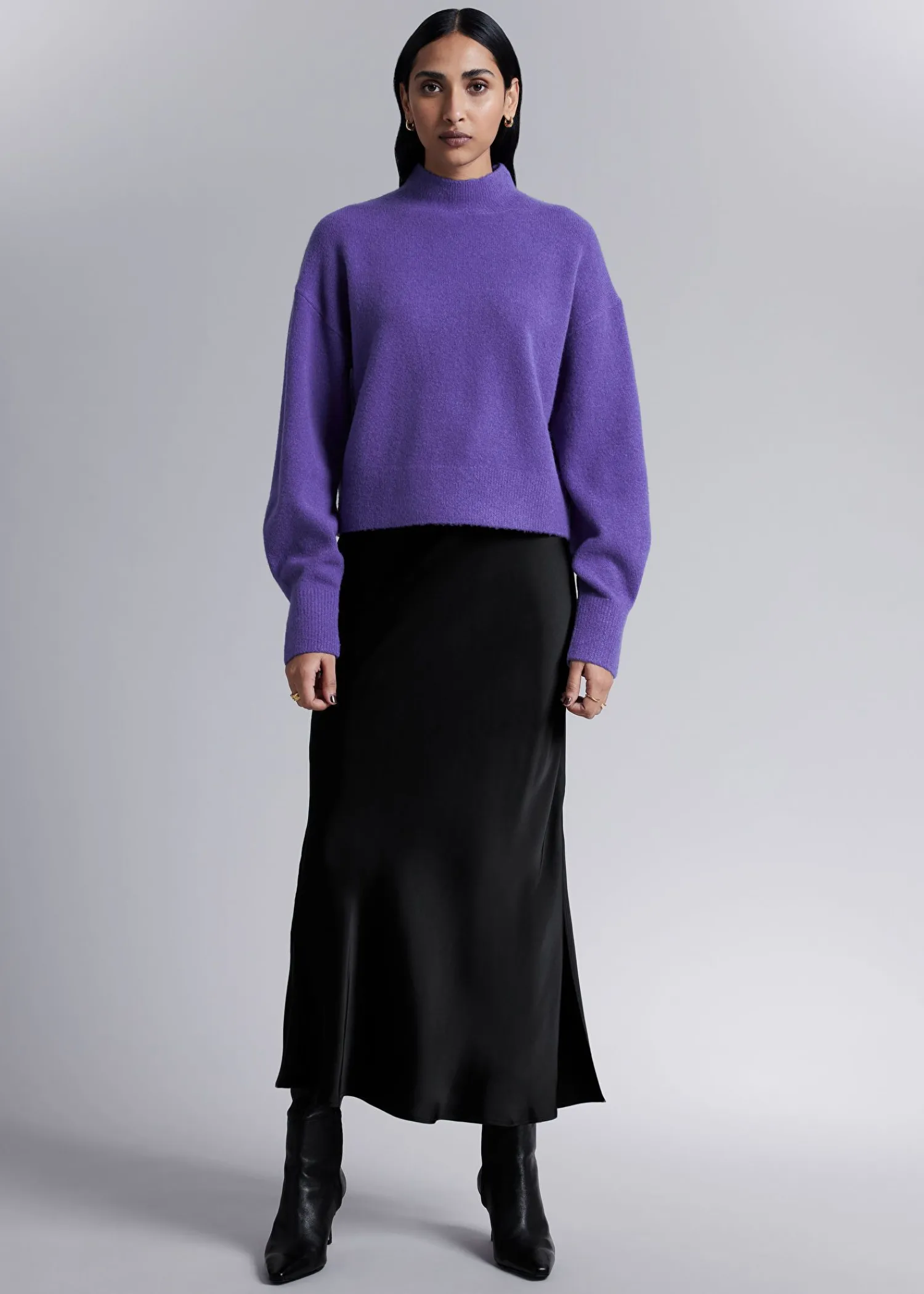 New Mock-Neck Sweater Kvinder Strik