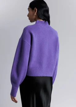 New Mock-Neck Sweater Kvinder Strik