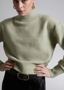 Hot Mock-Neck Sweater Kvinder Strik
