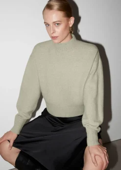Hot Mock-Neck Sweater Kvinder Strik