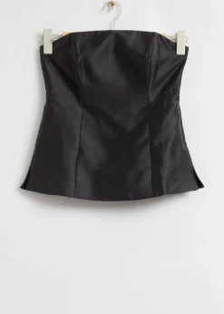 Clearance Monteret Mulberry Silk Tube Top Kvinder Toppe