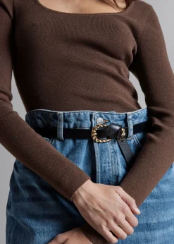 New Monteret Scoop-Neck Top Kvinder Toppe