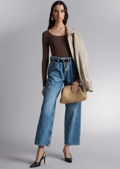 New Monteret Scoop-Neck Top Kvinder Toppe