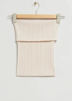 Fashion Off-The-Shoulder Strikket Tubetop Kvinder Toppe