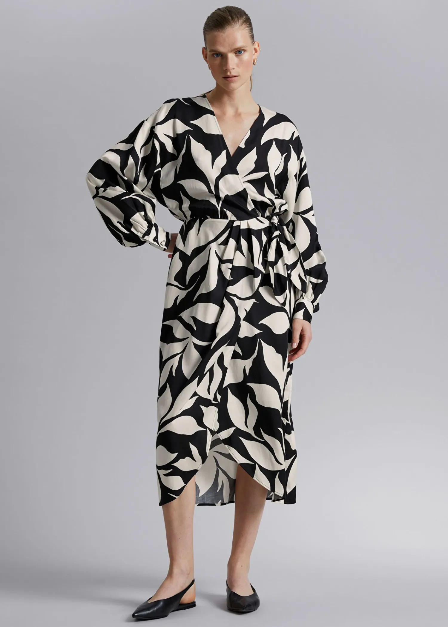 Cheap Omslagskjole Med V-Hals Kvinder Kjoler